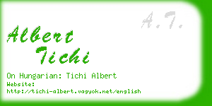 albert tichi business card